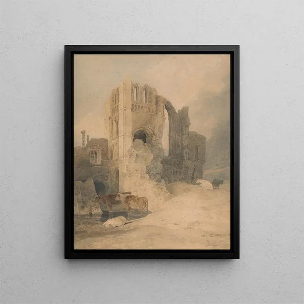 Priory of Castle Acre Norfolk - John Sell Cotman — framed artwork on a wall