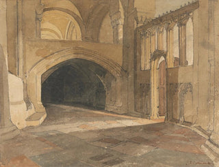 the Entrance to the Chapel of Jesus, Norwich Cathedral - John Sell Cotman — artwork view