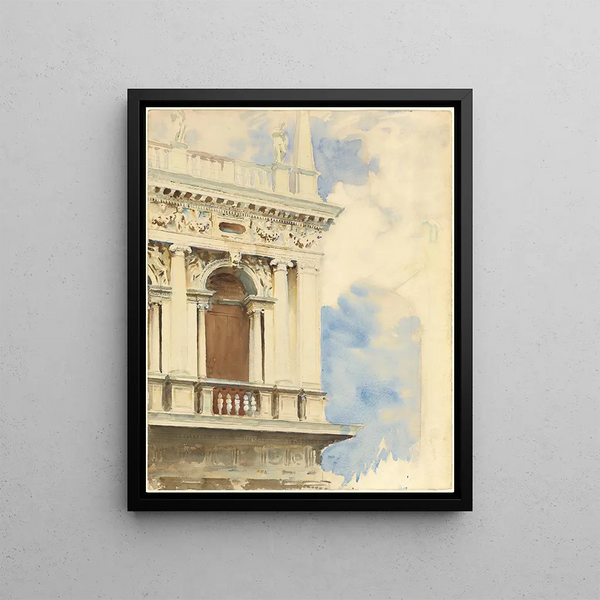A corner of the Venice library - John Singer Sargent — framed artwork on a wall