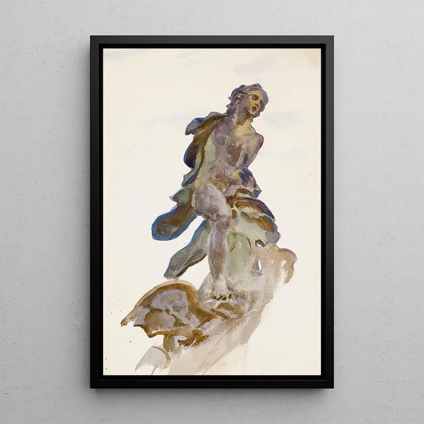 A statue in Rome - John Singer Sargent — framed artwork on a wall