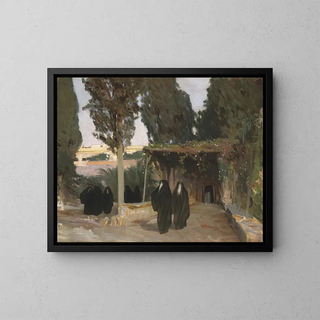 a shaded path in the Orient - John Singer Sargent — framed artwork on a wall