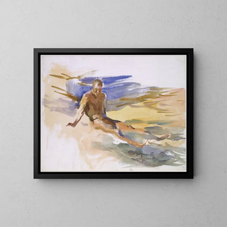 Bather in Florida - John Singer Sargent — framed artwork on a wall