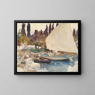 Boats - John Singer Sargent — framed artwork on a wall