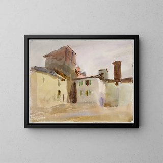 Borgo San Lorenzo - John Singer Sargent — framed artwork on a wall