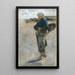 Young Breton girl with a basket Sketch for Oyster Gatherers of Cancale - John Singer Sargent — framed artwork on a wall