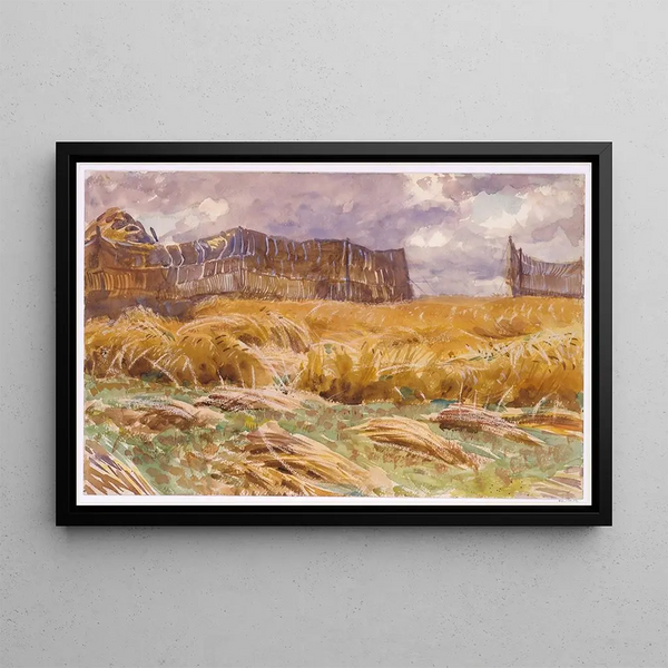Champ Camouflé en France - John Singer Sargent — framed artwork on a wall