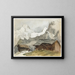 Chalets Breithorn at Mürren - John Singer Sargent — framed artwork on a wall