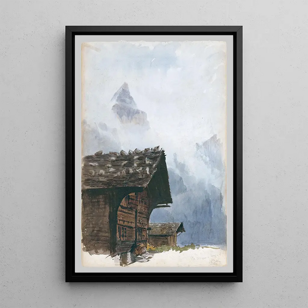 Chalets Mürren - John Singer Sargent — framed artwork on a wall