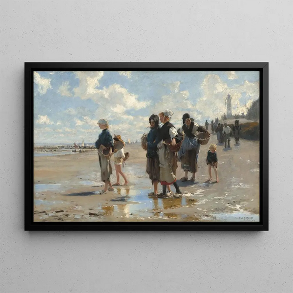 En route pour la pêche - John Singer Sargent — framed artwork on a wall
