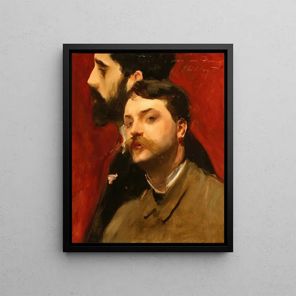 François Flameng and Paul Helleu - John Singer Sargent — framed artwork on a wall