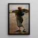 Young girl on the beach Sketch for Oyster Gatherers of Cancale - John Singer Sargent — framed artwork on a wall