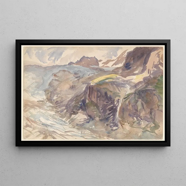Glacier Painting - John Singer Sargent — framed artwork on a wall