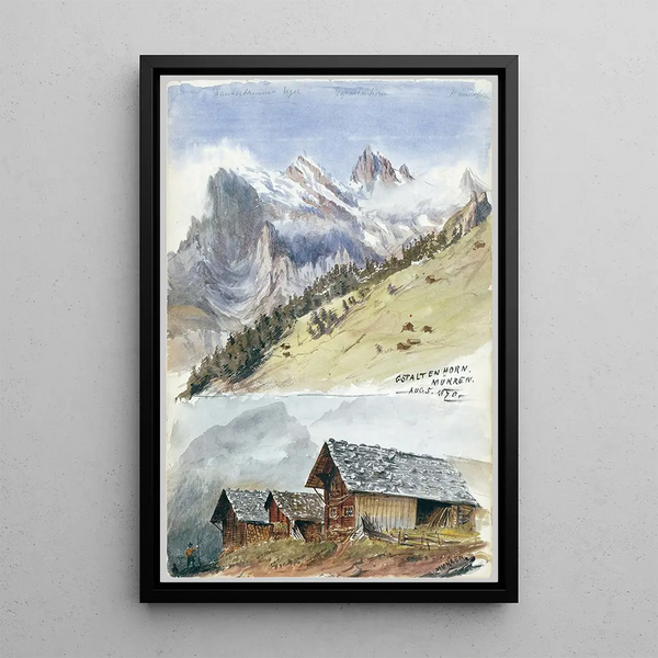Gspaltenhorn Mürren - John Singer Sargent — framed artwork on a wall