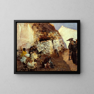 Campement de gitans - John Singer Sargent — framed artwork on a wall