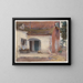 House and Courtyard - John Singer Sargent — framed artwork on a wall