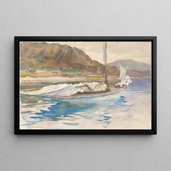 Voiles inactives - John Singer Sargent — framed artwork on a wall