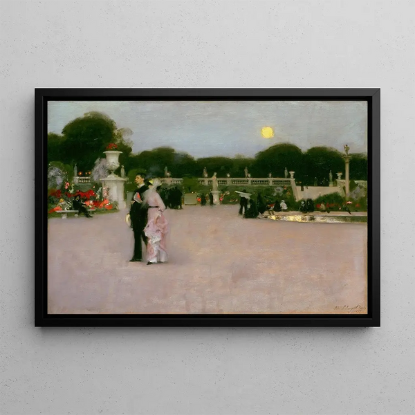 In the Gardens of Luxembourg - John Singer Sargent — framed artwork on a wall