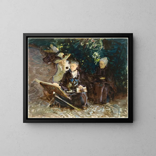 Au Generalife - John Singer Sargent — framed artwork on a wall