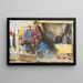 Interior of a shop in Cairo - John Singer Sargent — framed artwork on a wall
