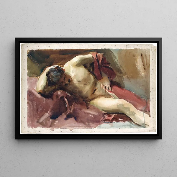 Italian Model Painting - John Singer Sargent — framed artwork on a wall