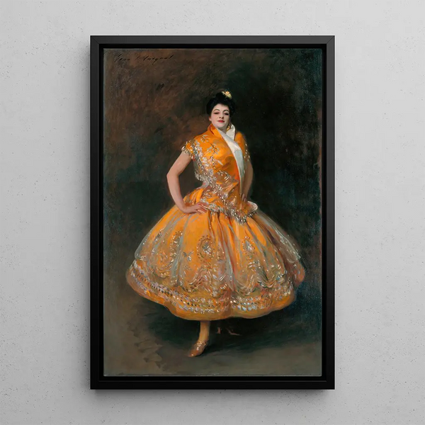 La Carmencita - John Singer Sargent — framed artwork on a wall