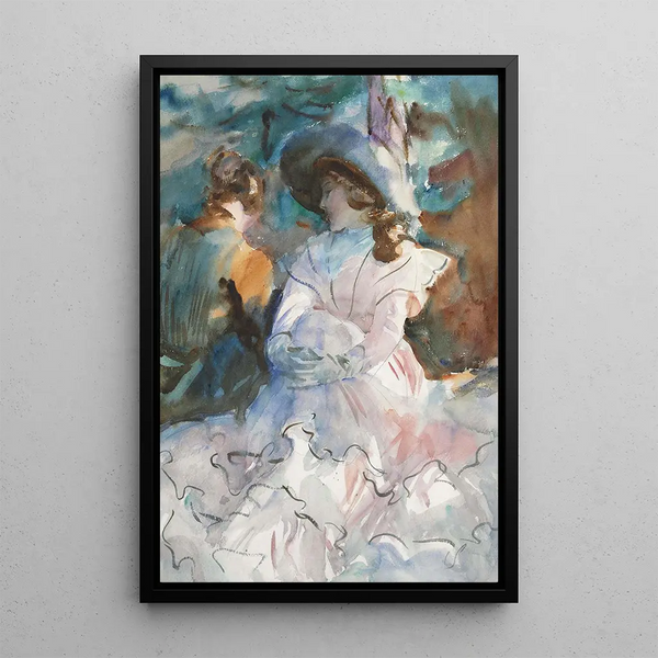 Ladies in the Shade Shelter - John Singer Sargent — framed artwork on a wall