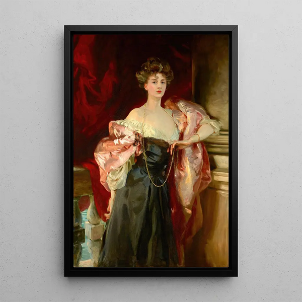 Lady Helen Vincent vicomtesse d'Abernon - John Singer Sargent — framed artwork on a wall