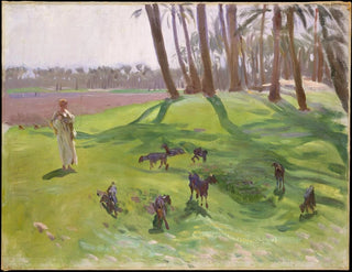Landscape with a Goat Herder - John Singer Sargent — artwork view