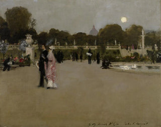 Jardins du Luxembourg au crépuscule - John Singer Sargent — artwork view
