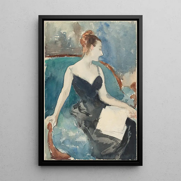 Madame Gautreau Madame X - John Singer Sargent — framed artwork on a wall