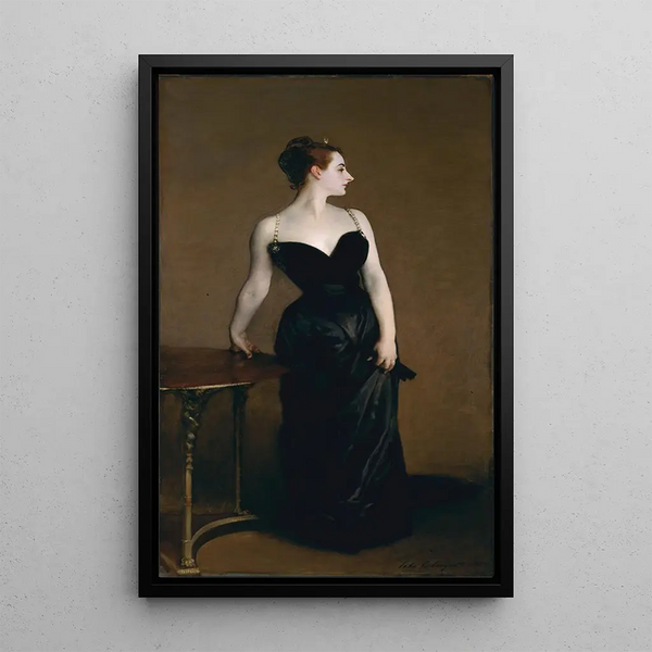 Madame X Madame Pierre Gautreau - John Singer Sargent — framed artwork on a wall