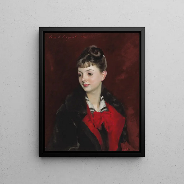 Mademoiselle Suzanne Poirson - John Singer Sargent — framed artwork on a wall