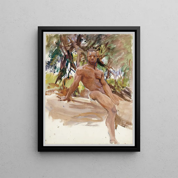 L'homme et les arbres en Floride - John Singer Sargent — framed artwork on a wall