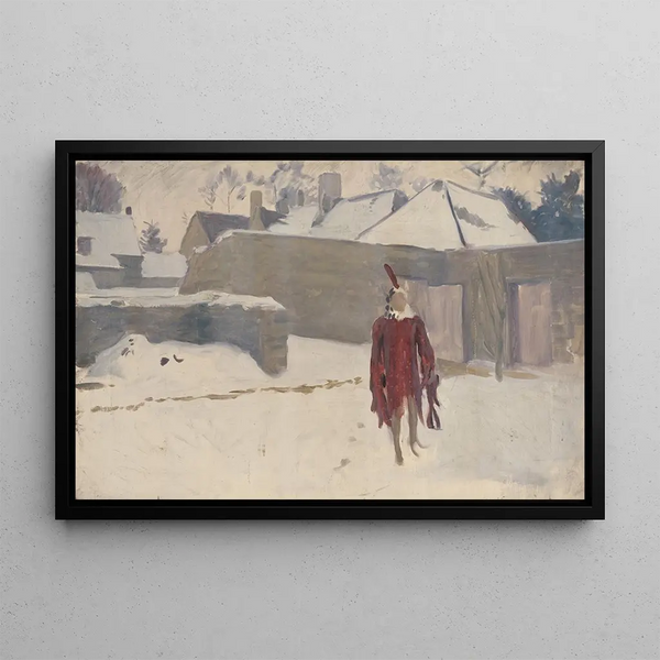 Mannequin dans la neige - John Singer Sargent — framed artwork on a wall
