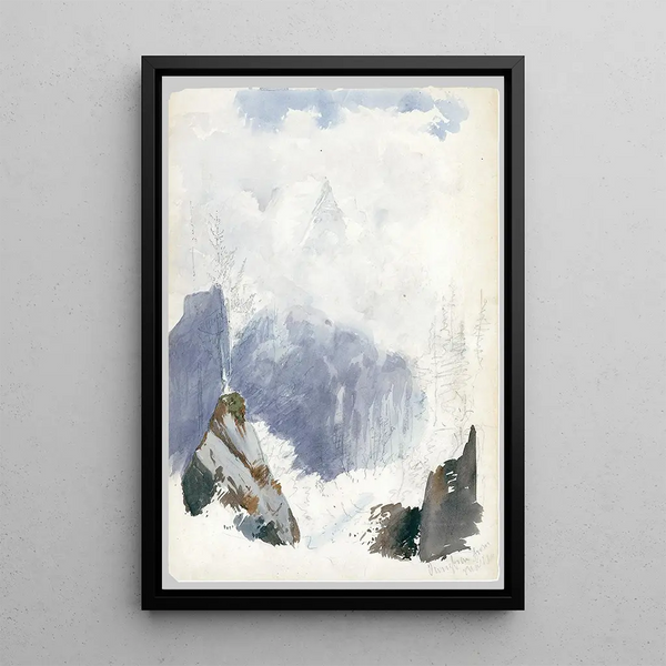 Matterhorn depuis le glacier de Zmutt Zermatt 2 - John Singer Sargent — framed artwork on a wall