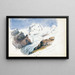 The Mont Rose from Hörnli Zermatt - John Singer Sargent — framed artwork on a wall
