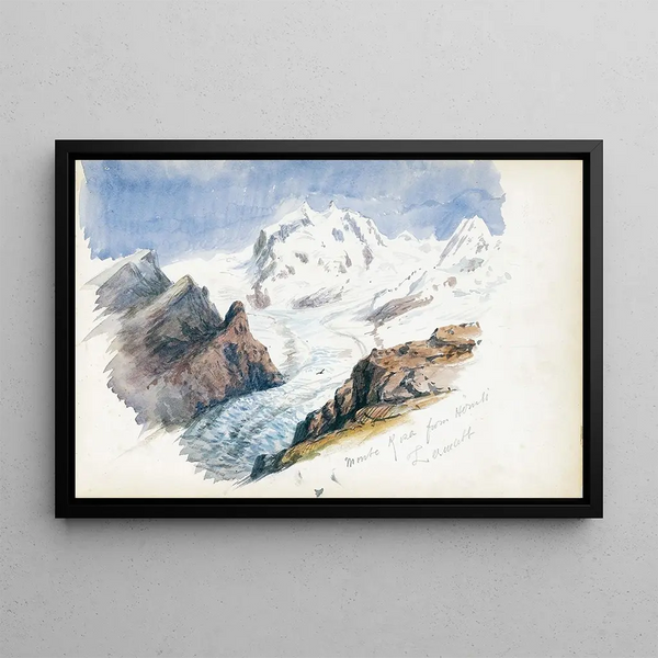 The Mont Rose from Hörnli Zermatt - John Singer Sargent — framed artwork on a wall