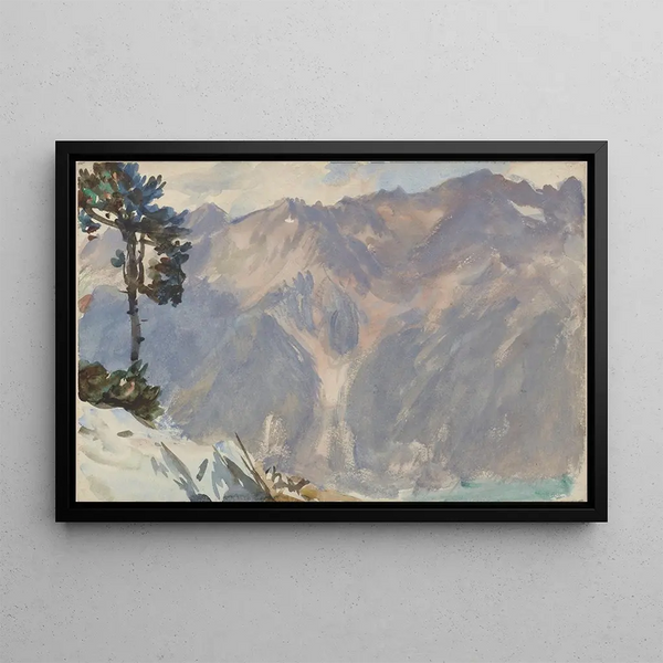 Mountain Scene Painting - John Singer Sargent — framed artwork on a wall