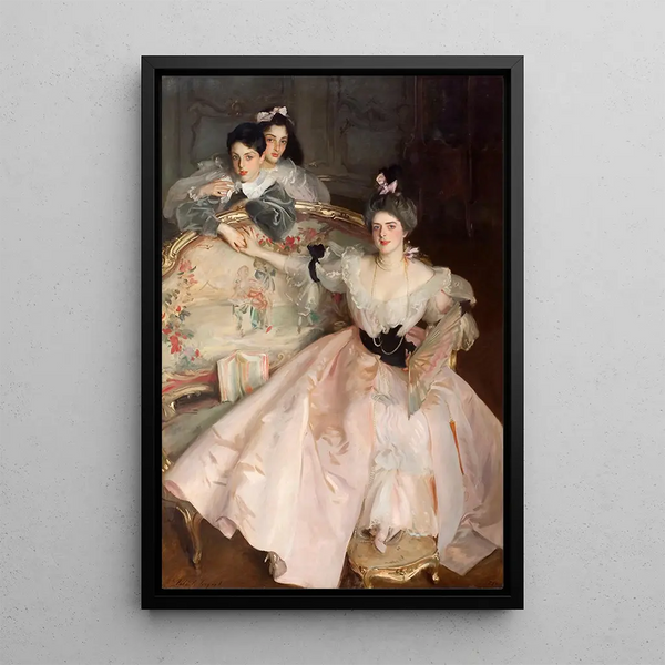 Mme Carl Meyer et ses enfants - John Singer Sargent — framed artwork on a wall