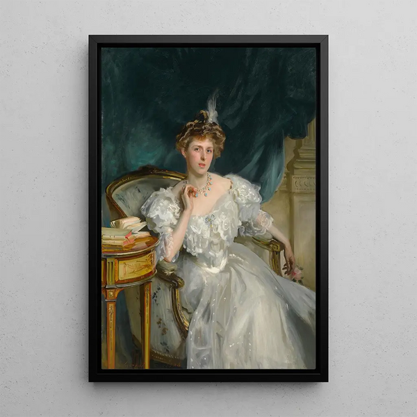 Mme William George Raphael - John Singer Sargent — framed artwork on a wall