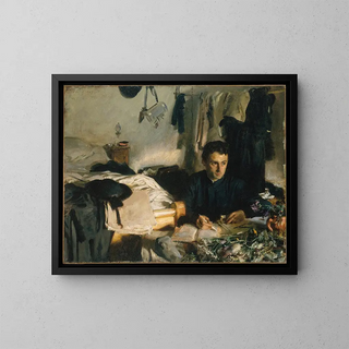 Père Sébastien - John Singer Sargent — framed artwork on a wall