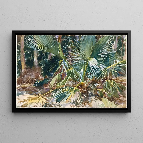 Palm Trees Painting - John Singer Sargent — framed artwork on a wall