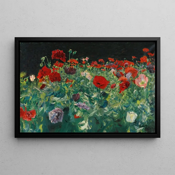 Poppies - John Singer Sargent — framed artwork on a wall