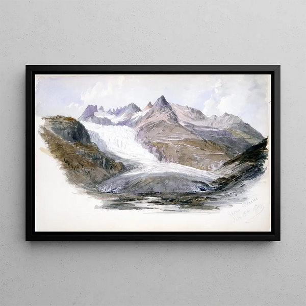 Glacier du Rhône - John Singer Sargent — framed artwork on a wall