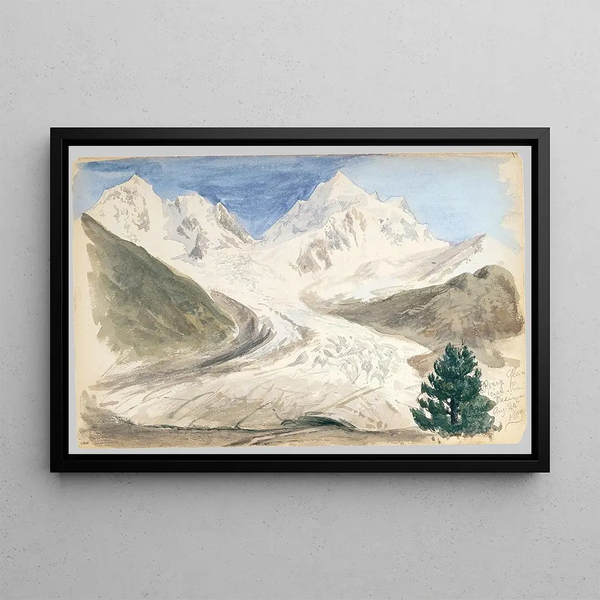 Glacier de Roseg Pontresina - John Singer Sargent — framed artwork on a wall