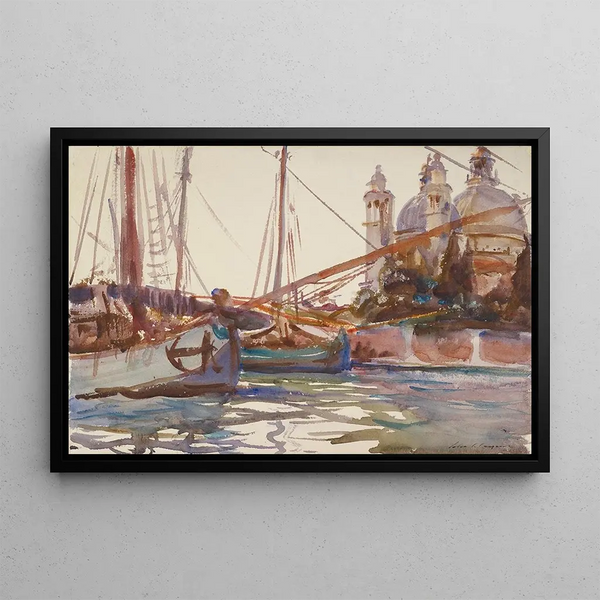 Santa Maria della Salute, Venice - John Singer Sargent — framed artwork on a wall