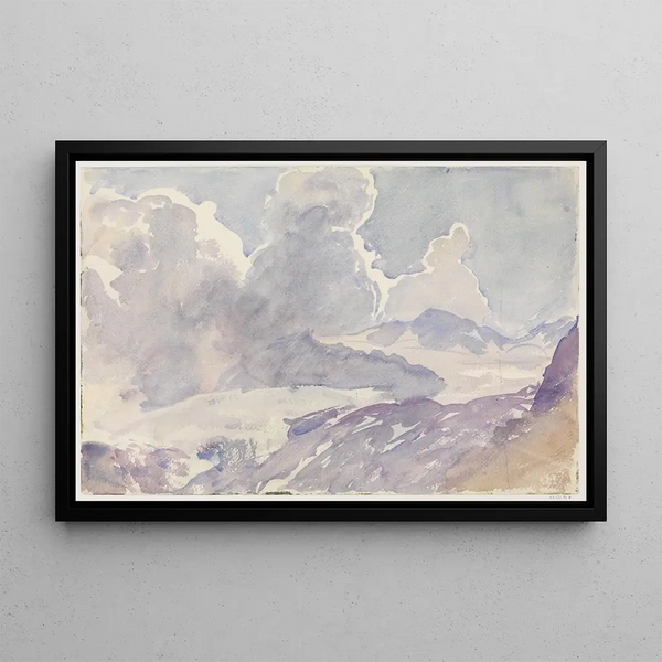 Sky and Mountains - John Singer Sargent — framed artwork on a wall