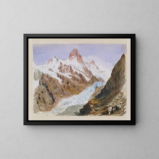 Cover of the sketchbook of superb mountain watercolors - John Singer Sargent — framed artwork on a wall