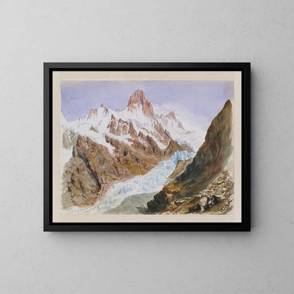 Cover of the sketchbook of superb mountain watercolors - John Singer Sargent — framed artwork on a wall