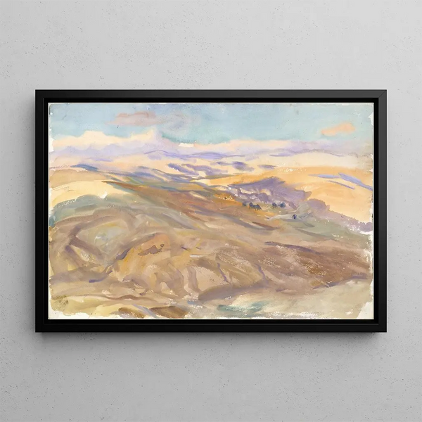 Sunset - John Singer Sargent — framed artwork on a wall